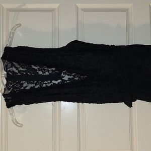 Rue 21 Long, black color Jumpsuit. (dress with pants-styled bottom). lace